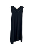 Black Merino Wool Asymmetric Dress