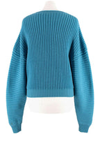 Emilio Pucci Blue Logo Merino Wool Jumper