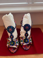 Christian Louboutin Multicolour Goldora 100 Studded Patent Leather Heels
