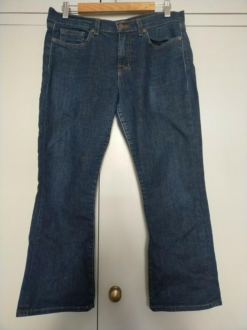 J Brand Blue Cropped Bootleg Jeans