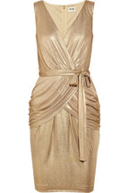 Alice by Temperley Metallic Draped Mini Dress