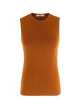 Prada Rust Silk And Cashmere Blend Top And Cardigan Set