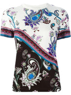 MARY KATRANTZOU white & black printed jersey t-shirt
