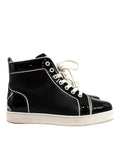 Christian Louboutin Black Patent Leather Fun Louis High top Sneakers