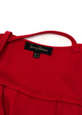 Jenny Packham Red Sleeveless Midi Dress