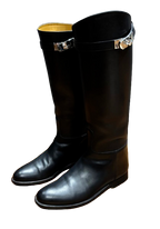Hermes Black Leather Riding Boots