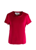 Yves Saint Laurent Ruby Red Silk T-Shirt