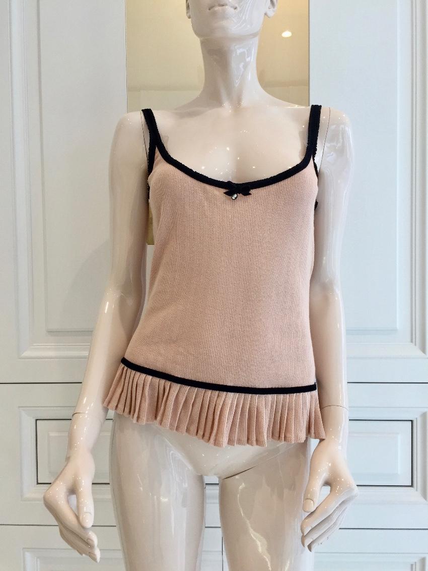Blumarine Pleated Soft Peach Camisole