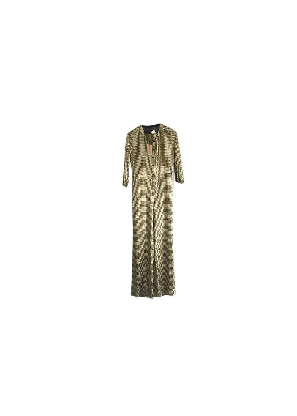 Black & gold lurex jumpsuit