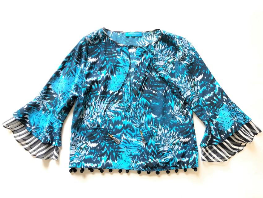 Matthew Wiliamson Pom-Pom Hem Silk Top