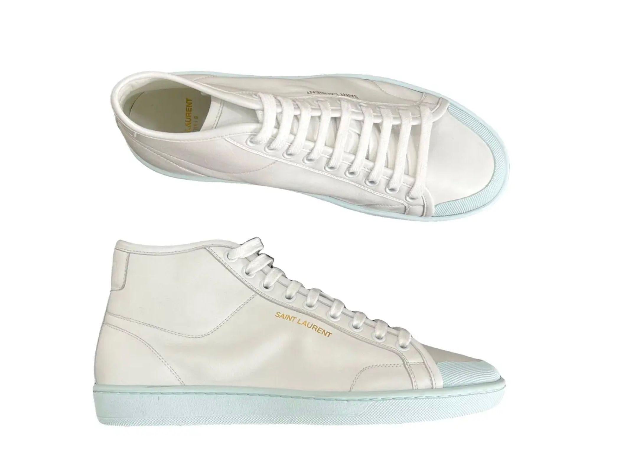 Saint Laurent White Donna High Top Sneakers