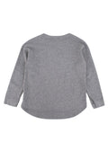 kids 8Y grey long sleeved embroidered 'oh' jumper