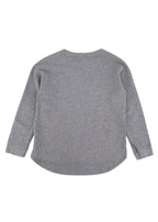 kids 8Y grey long sleeved embroidered 'oh' jumper