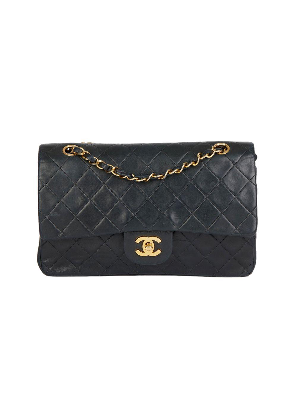 Vintage Lambskin Quilted Medium Double Flap Bag