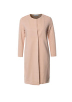 Pink Cotton Collarless Coat