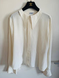 Chanel Cream Silk Button Front Blouse