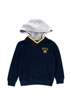Polo Ralph Lauren Navy Cricket-Striped Hooded Sweatshirt