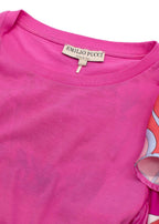 Emilio Pucci Pink Ruffled Sleeve T-Shirt