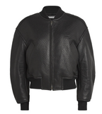 Alexander Wang Lambskin Cropped Bomber Jacket