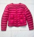 pink lightweight down jacket