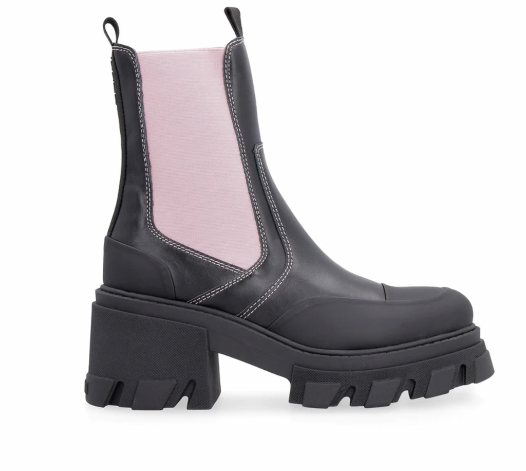 Contrast Stitch Platform Chelsea Boots