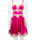 Pink Silk And Lace Dress