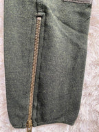 McQ Khaki Leather trimmed Leggings