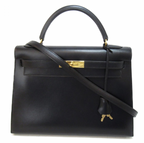 Hermès  Black Calf Leather Kelly 32cms