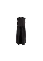 Brown Sleeveless Cotton Poplin Dress