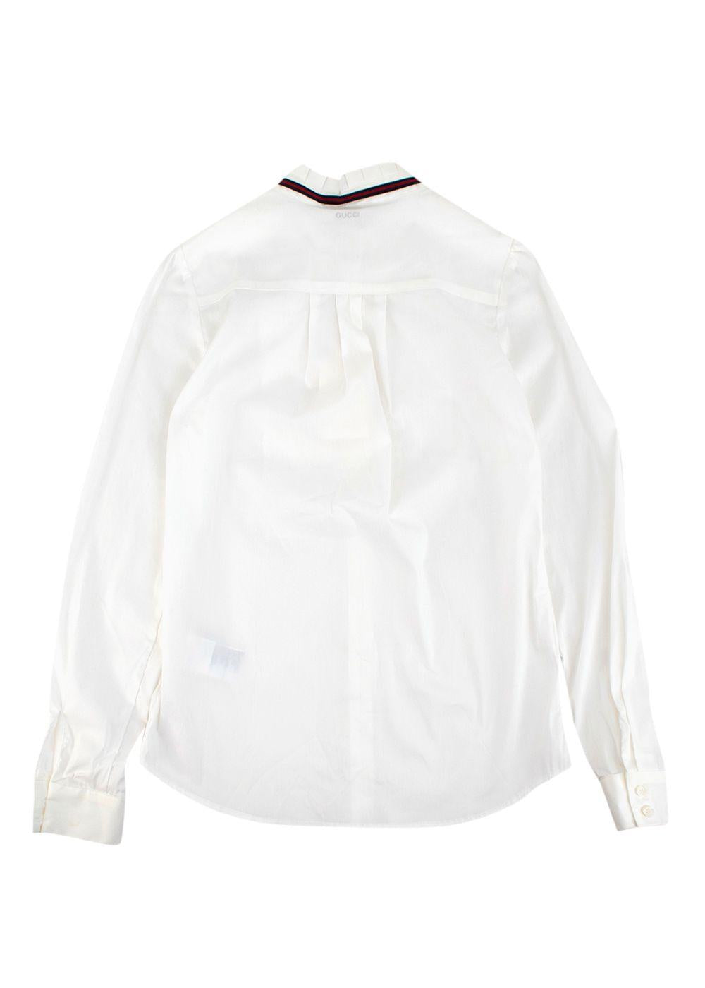 ivory cotton pie-crust collar blouse 10Y