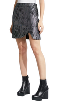 Ganni Metalic Printed Mini Skirt
