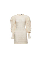 ivory crochet knit mini dress