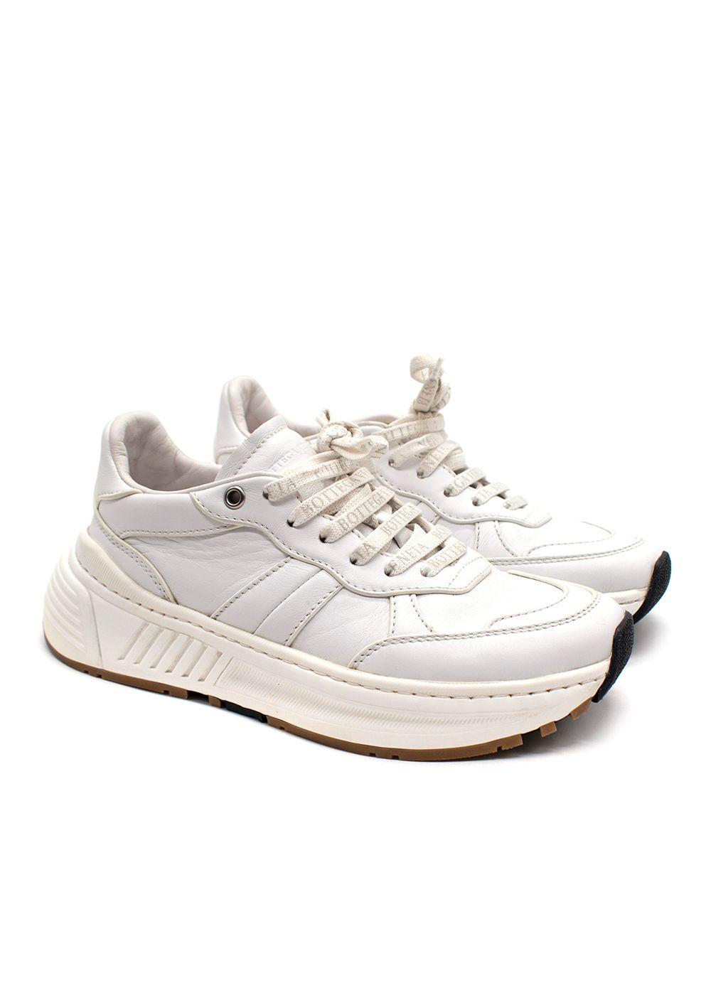Bottega Veneta White Leather Speedster Trainers