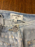 Chanel Printed Straight Jeans
