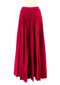Christian Dior Pink Pleated  Silk Midi Skirt
