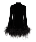 Taller Marmo Gina Feather-Trim Minidress