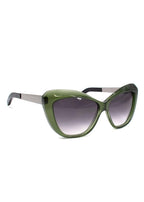 Sportmax Green Acetate Cat Eye Sunglasses