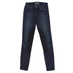 Paige Dark Navy Jeans With Black Patches