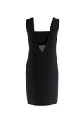 T By Alexander Wang Black Crepe Cut Out Mini Dress