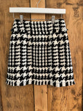 Black & White Houndstooth Mini Skirt