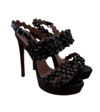 Alaia Navy Blue Platform Sandals