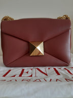 Valentino Rust One Stud Shoulder Bag