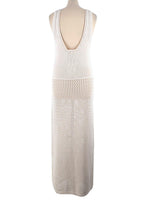 Ninety Percent Cream Crochet Knit Dress