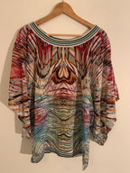 Byblos Printed Silk Boho Top