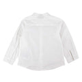 Brums Baby Boy White Cotton Long Sleeve Button-Down Shirt