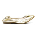 Equerry Metallic Gold Ballerina Shoes