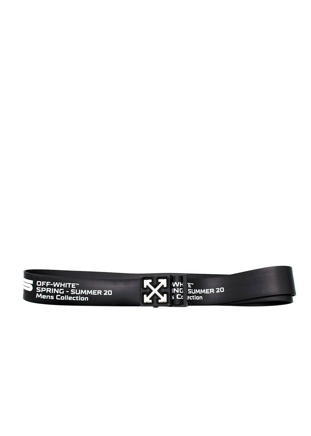 Off-White Black Rubber Logo Buckle Belt