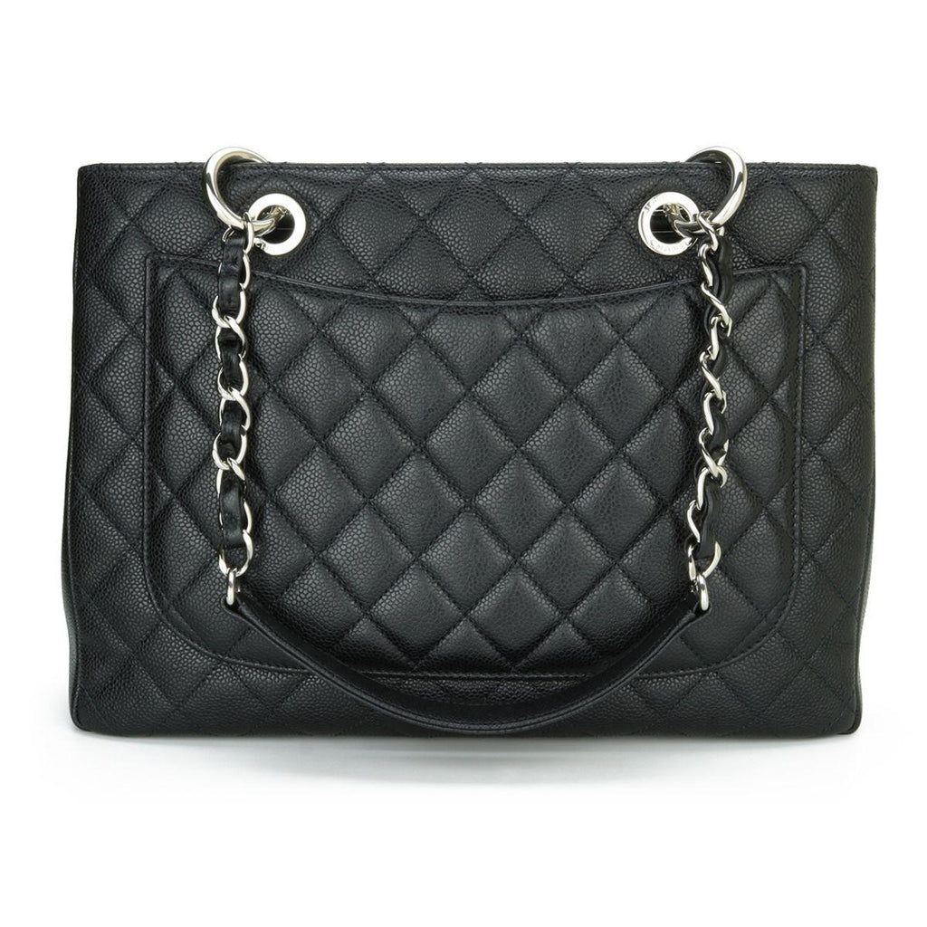 Chanel Black Caviar Leather Grand Shopping Tote