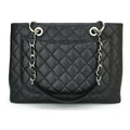 Chanel Black Caviar Leather Grand Shopping Tote