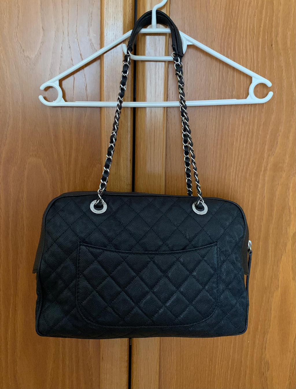 Chanel Black Caviar Leather Camera Bag
